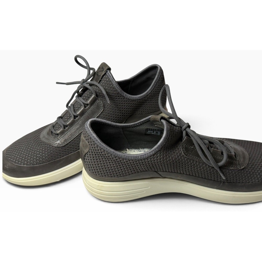 ECCO D5119 Mens Grey Nubuck Soft 7 Runner Summer Sneaker Size US 10/10.5 EU 40